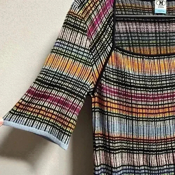 EUC | M Missoni Multi-Color Knit Sheath Dress | Women’s Size 12 - Picture 4 of 11